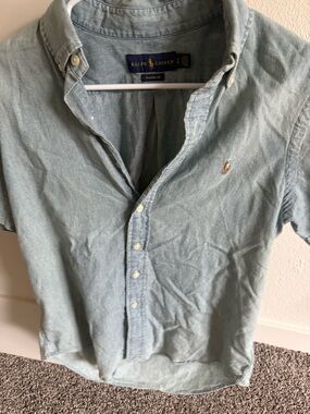 Ralph Lauren Light Blue Short-Sleeve Button-Down Shirt